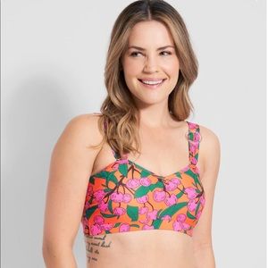 ModCloth Amalfi Cherry Bikini Top NWT